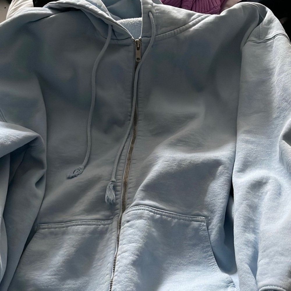 Brandy Melville Christy Hoodie Large Light Blue